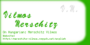 vilmos merschitz business card